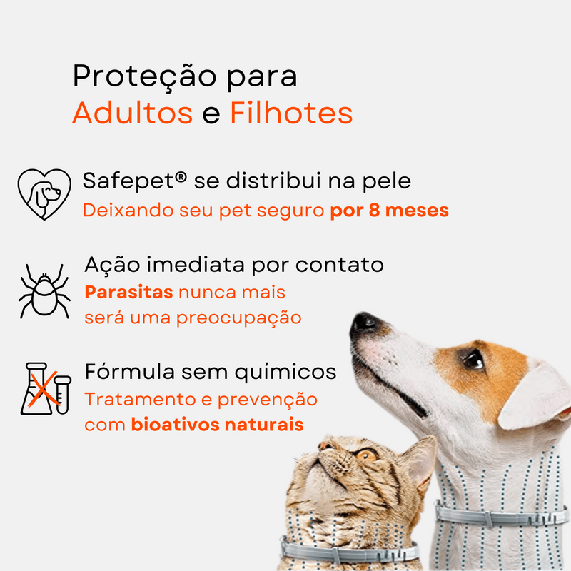 Colar Anti Pulgas e Carrapatos Original - 8 Meses de Proteção